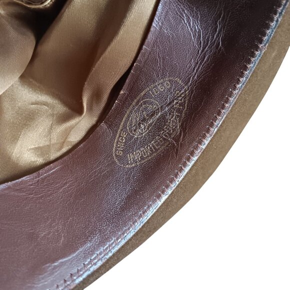 Vintage 6 3/4 7/8 Wright Western Cowboy Cavalry Hat 1950's Imported Coney Fur - Picture 7 of 11